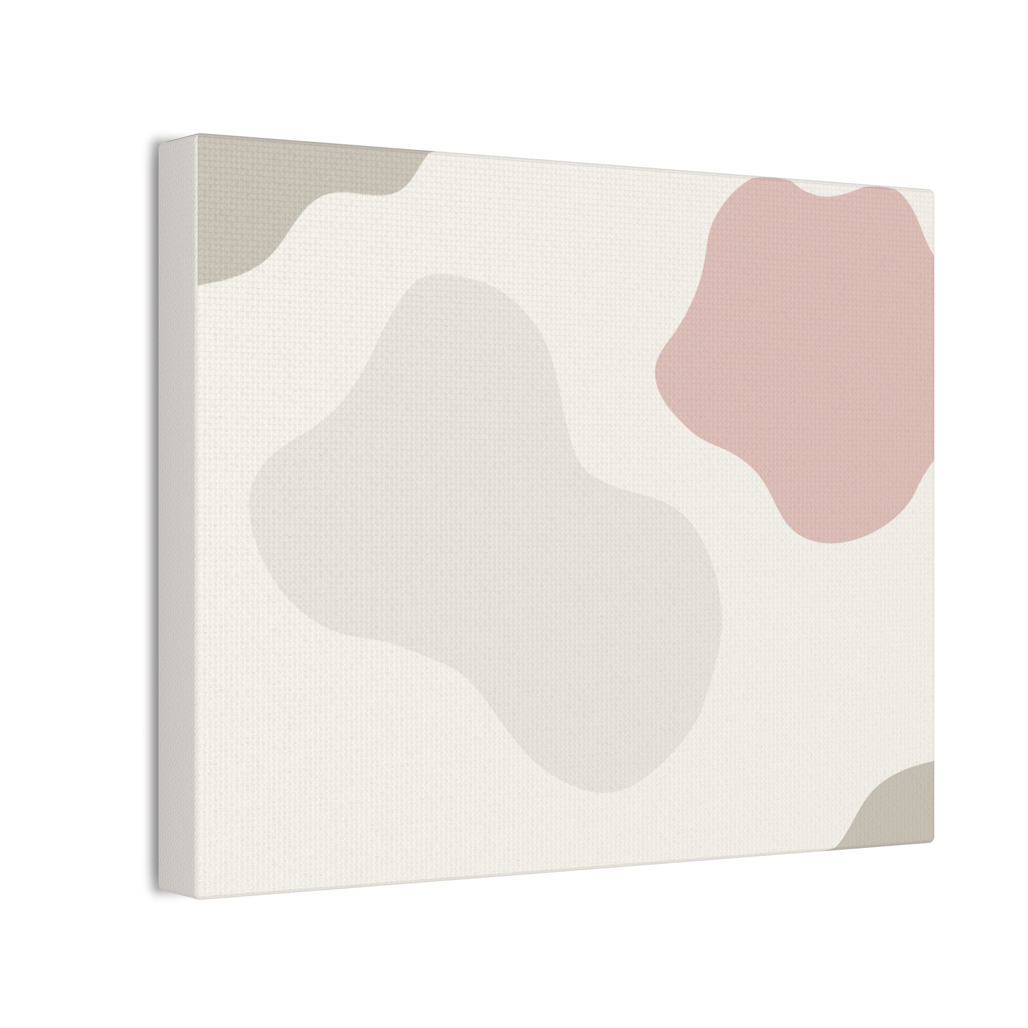 Abstract Pastel Shapes Canvas Art — Minimal Organic Wall Decor