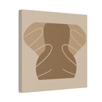 Abstract Neutral Tones Canvas Art — Minimalist Brown Wall Decor