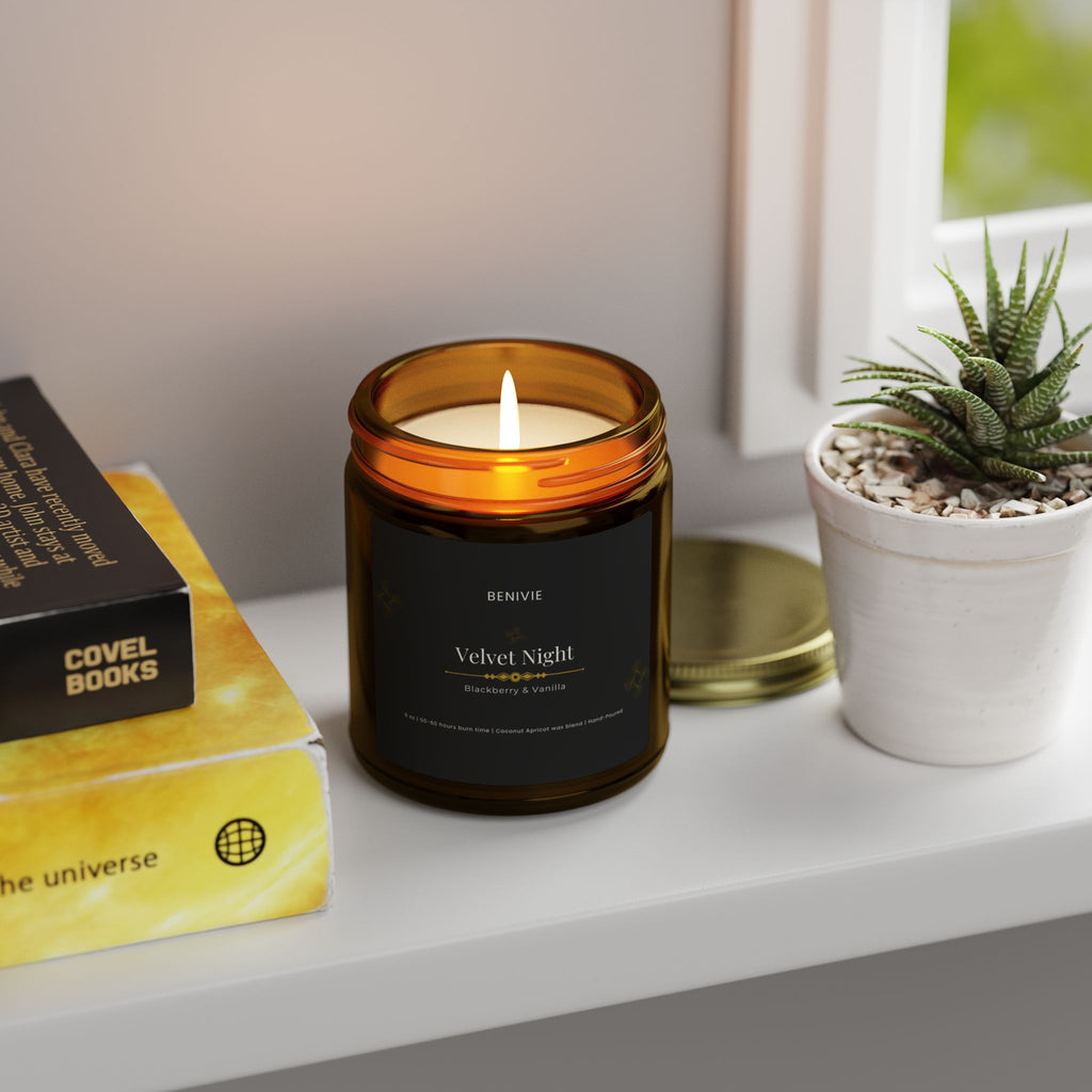 Velvet Night Candle | Blackberry Vanilla | Luxury Home Candle | Benivie