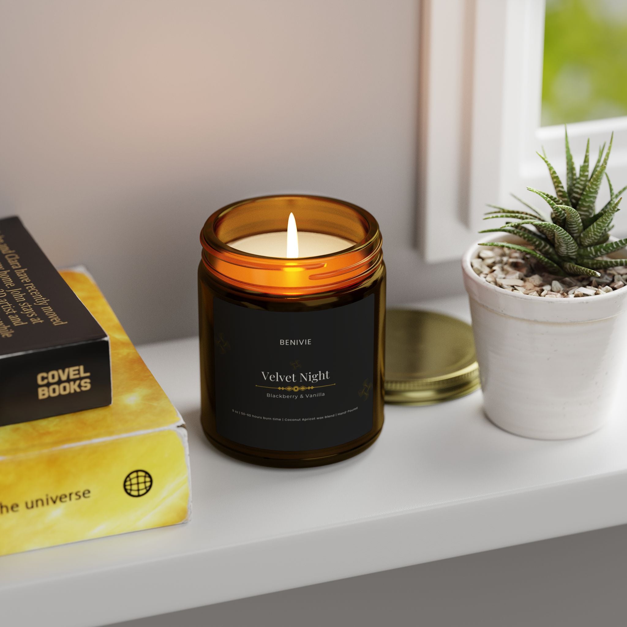 Velvet Night Candle | Blackberry Vanilla | Luxury Home Candle | Benivie