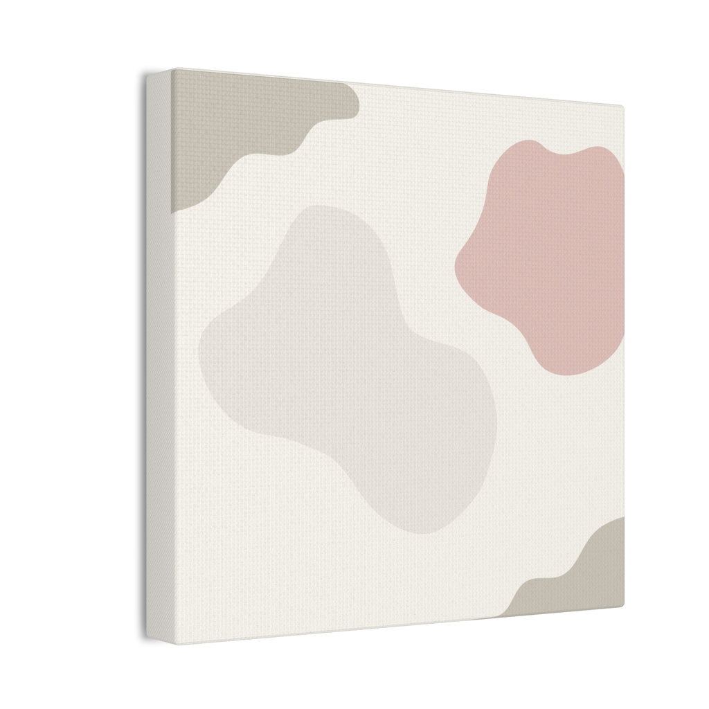 Abstract Pastel Shapes Canvas Art — Minimal Organic Wall Decor