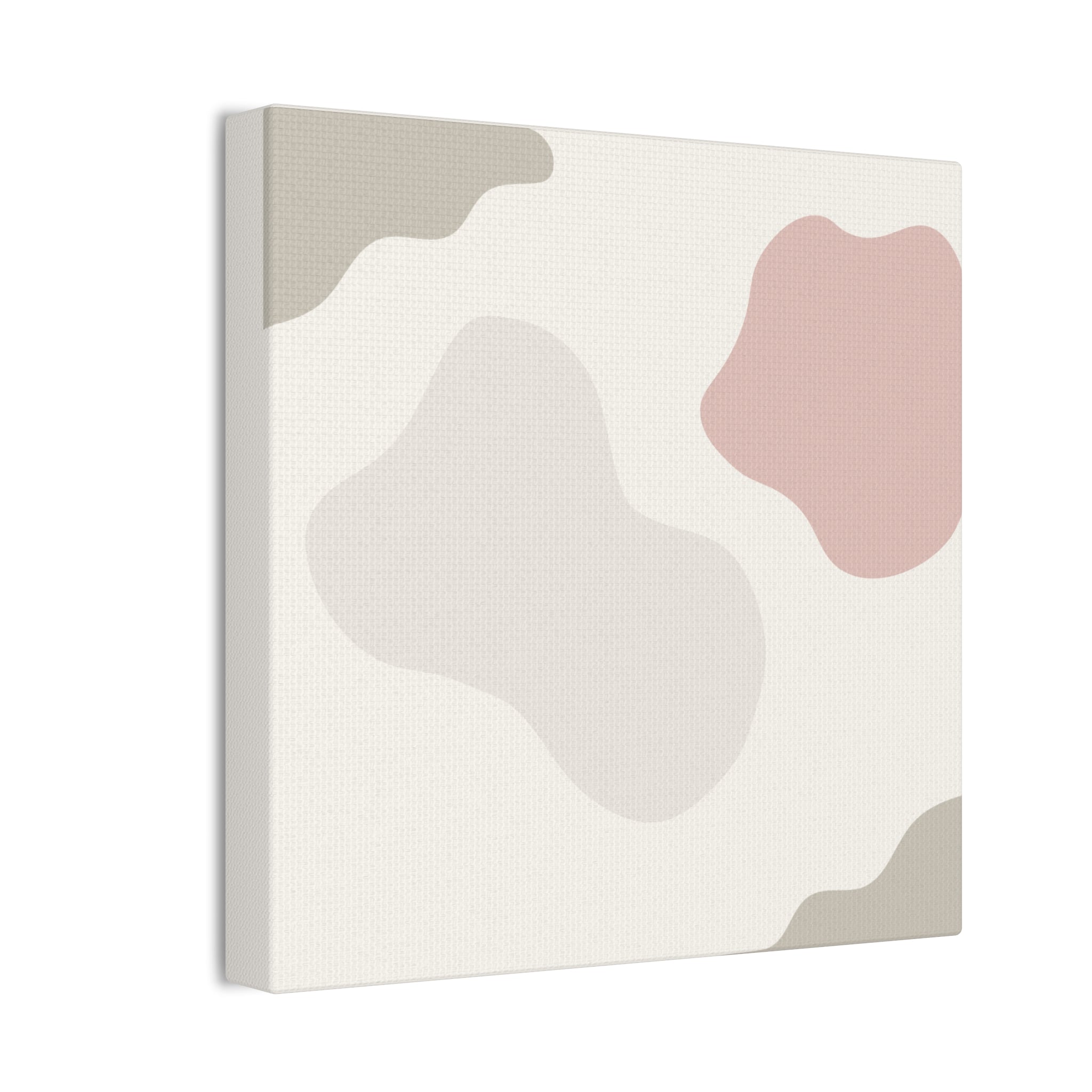 Abstract Pastel Shapes Canvas Art — Minimal Organic Wall Decor