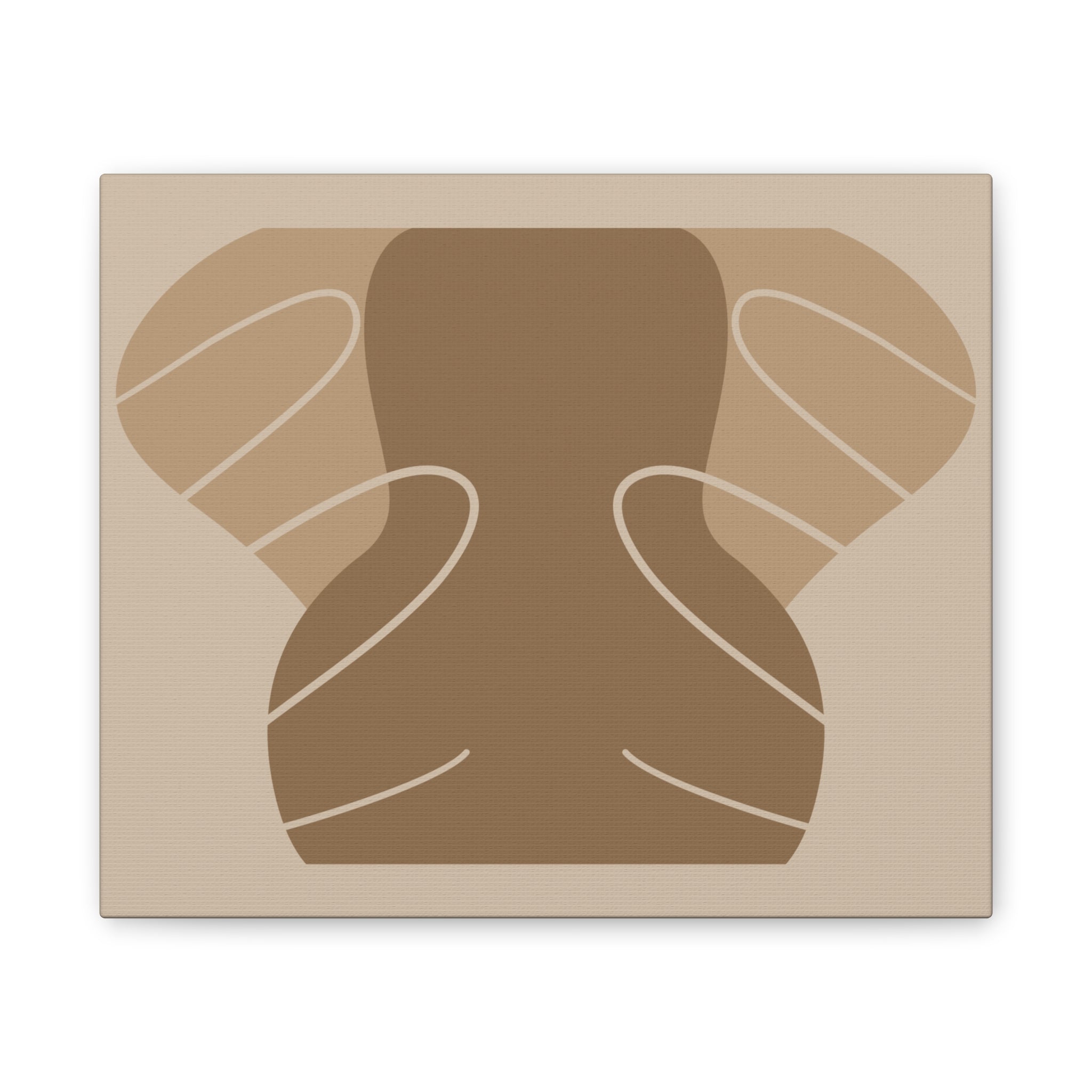 Abstract Neutral Tones Canvas Art — Minimalist Brown Wall Decor