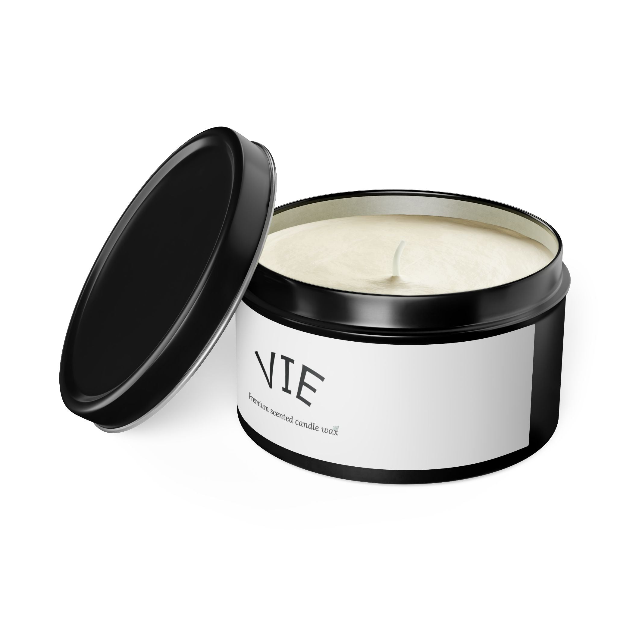 Scented ‘ VIE’ Tin Candles (4oz, 8oz)