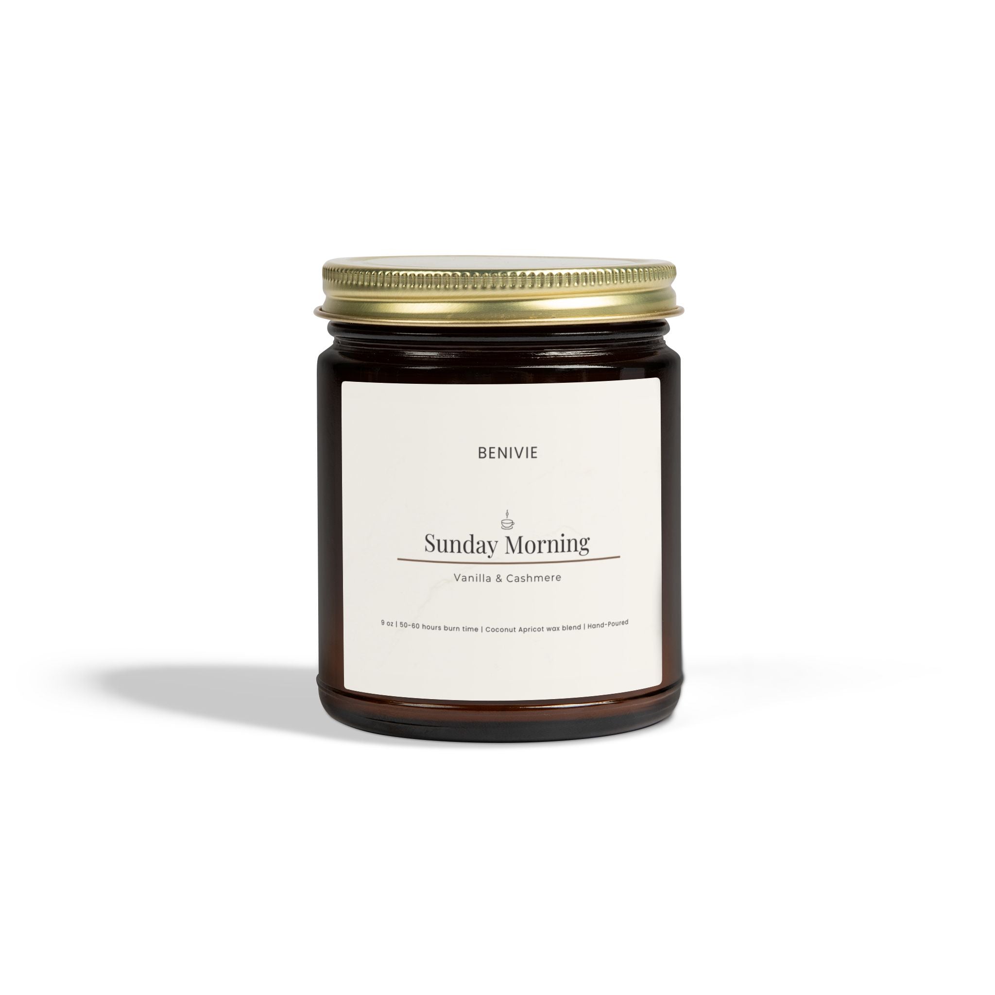 Sunday Morning Candle | Vanilla & Cashmere | Cozy Home Candle | Benivie