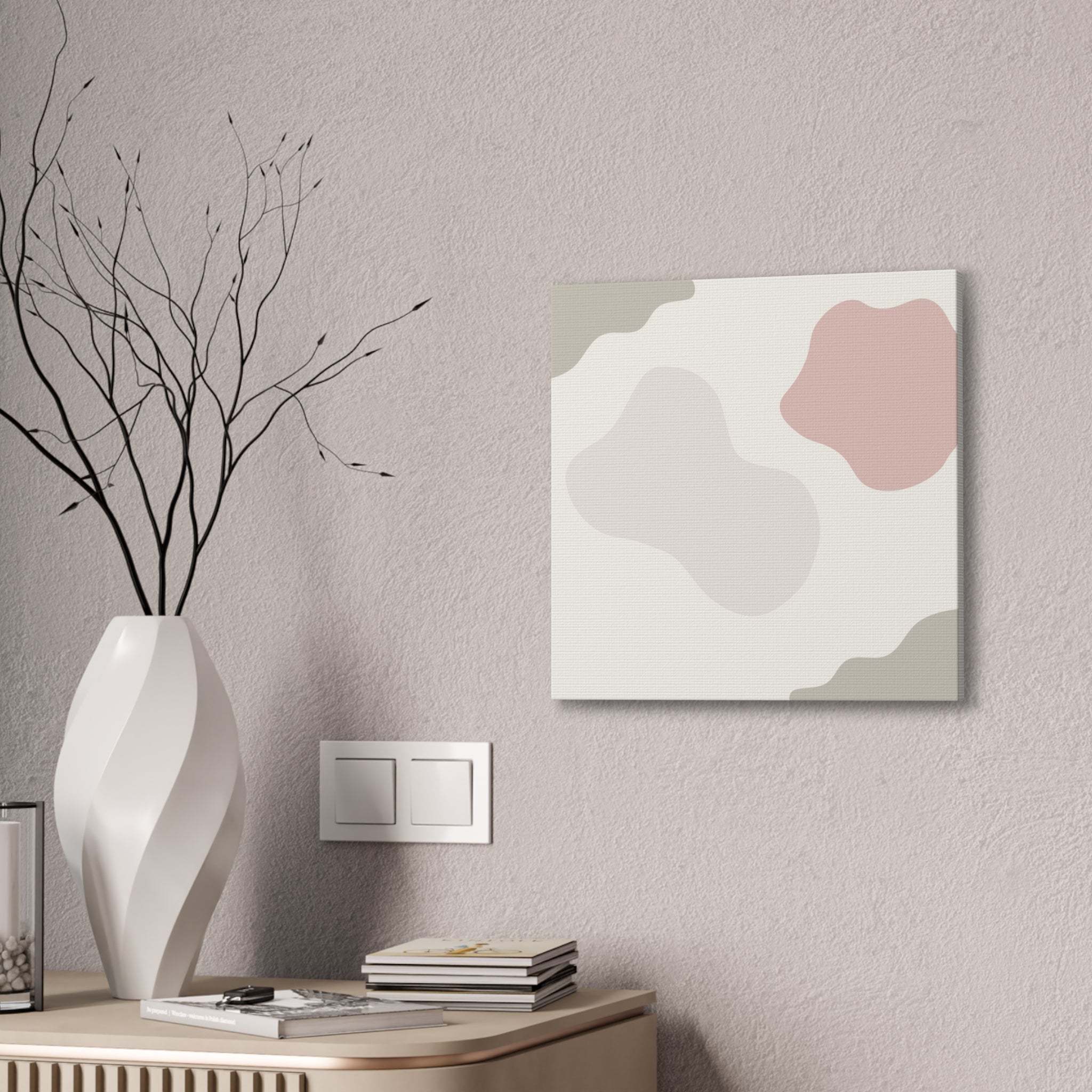 Abstract Pastel Shapes Canvas Art — Minimal Organic Wall Decor