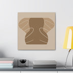 Abstract Neutral Tones Canvas Art — Minimalist Brown Wall Decor