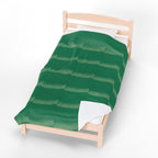 Green Striped Velveteen Plush Blanket – Soft Cozy Throw for Home & Gifts