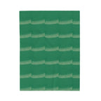 Green Striped Velveteen Plush Blanket – Soft Cozy Throw for Home & Gifts