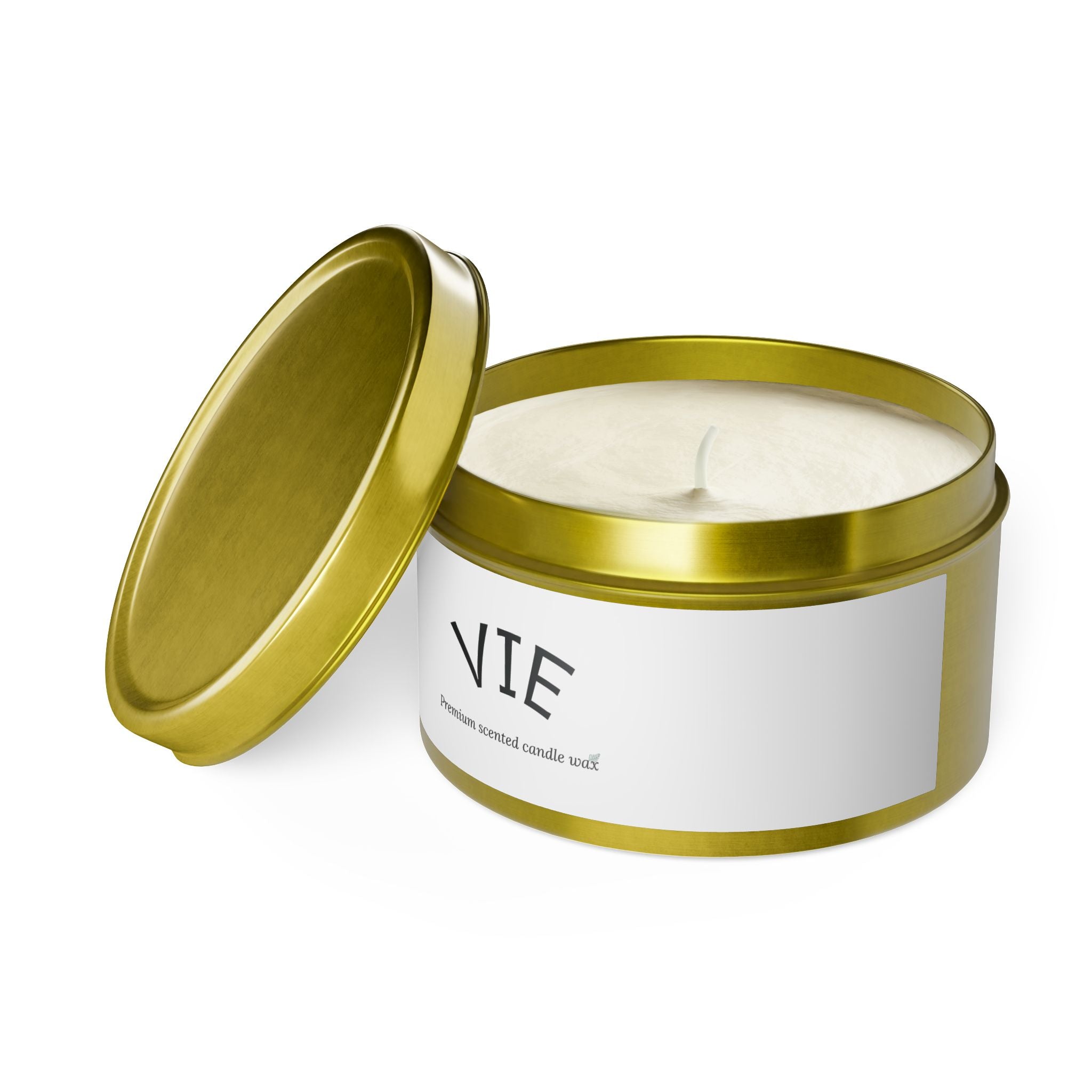 Scented ‘ VIE’ Tin Candles (4oz, 8oz)