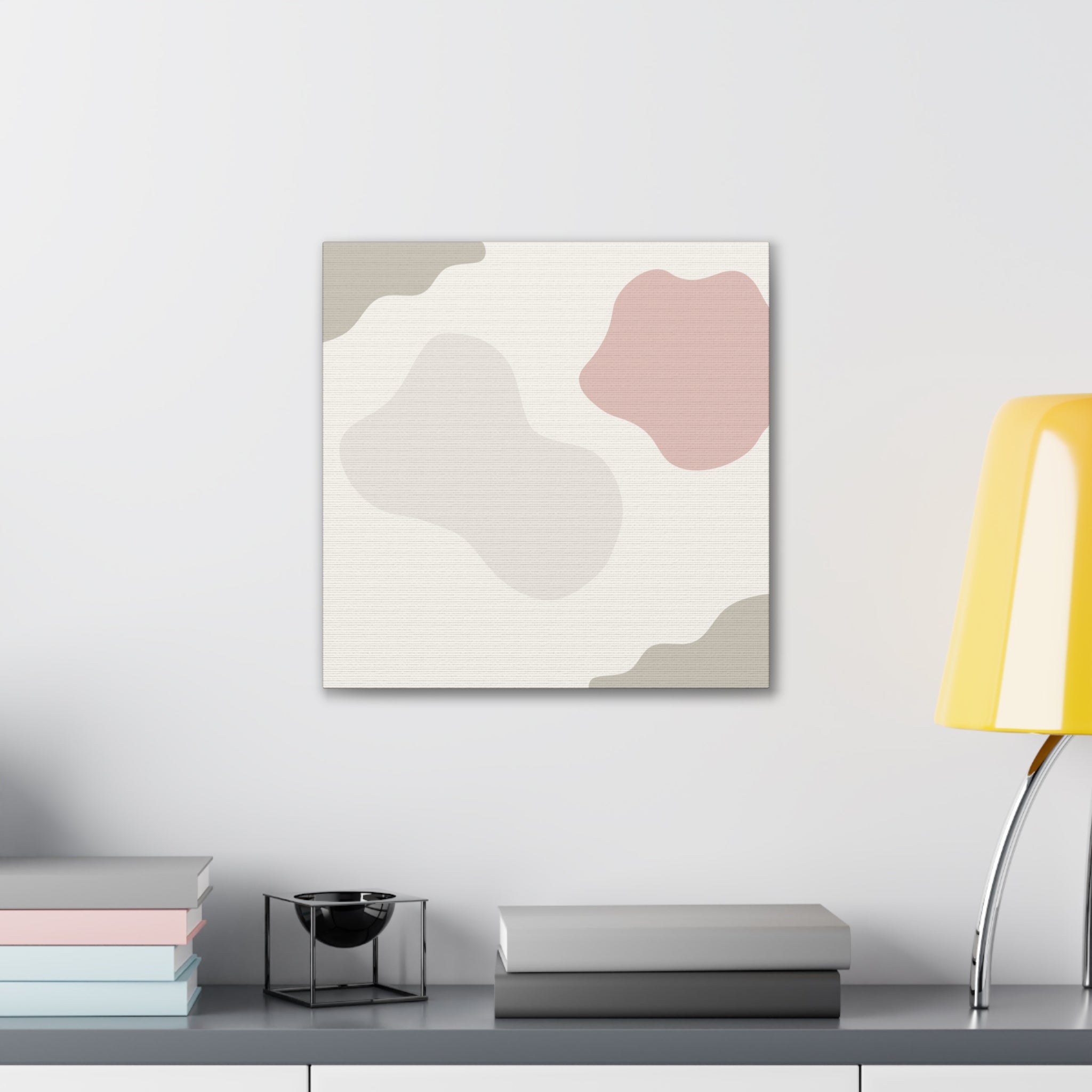 Abstract Pastel Shapes Canvas Art — Minimal Organic Wall Decor
