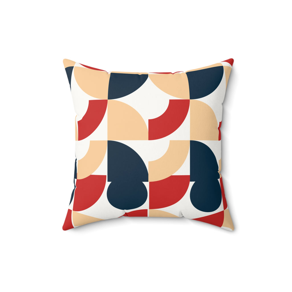 Golden Hour Retro Arc Faux Suede Pillow | Earthy Bohemian Pillow | Benivie