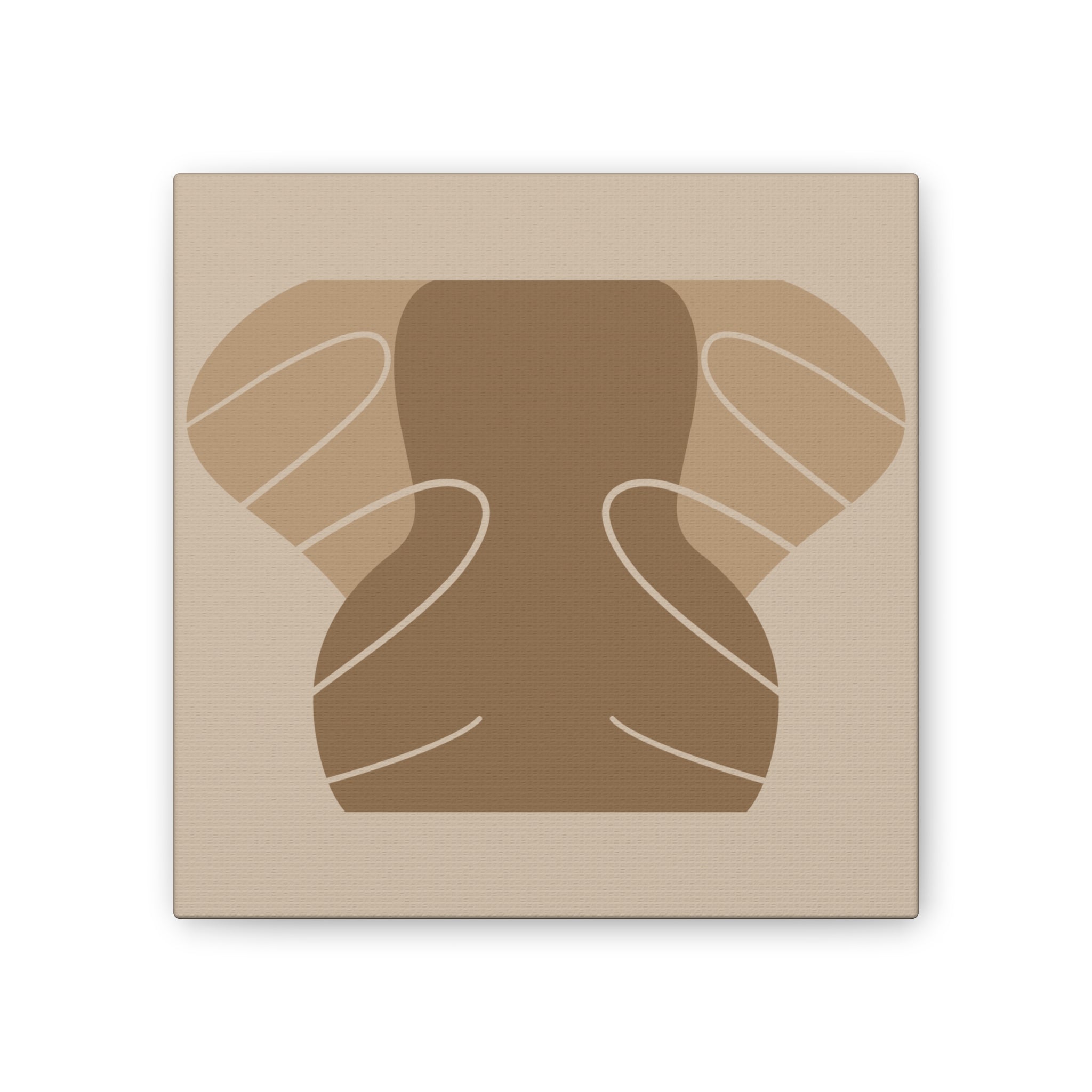 Abstract Neutral Tones Canvas Art — Minimalist Brown Wall Decor