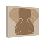 Abstract Neutral Tones Canvas Art — Minimalist Brown Wall Decor