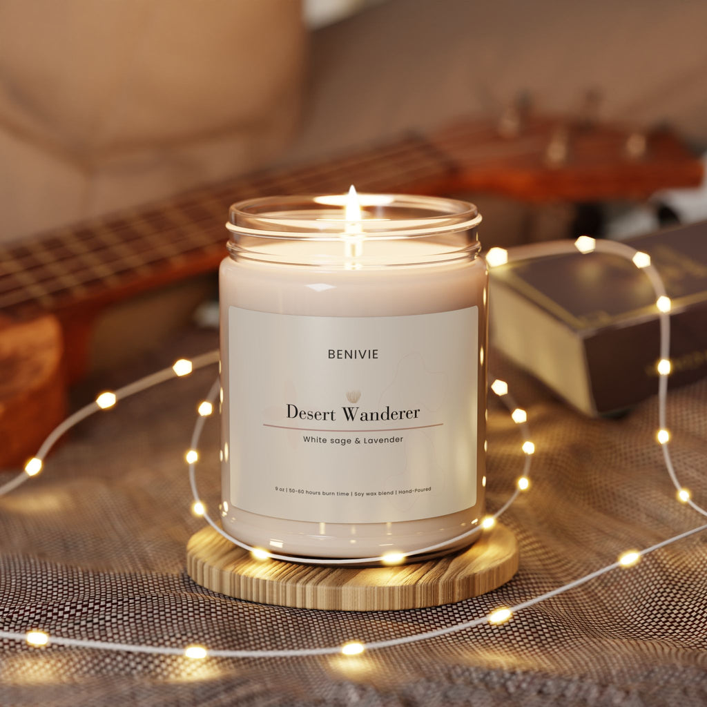 Desert Wanderer Candle | White Sage & Lavender | Bohemian Home Decor | Benivie