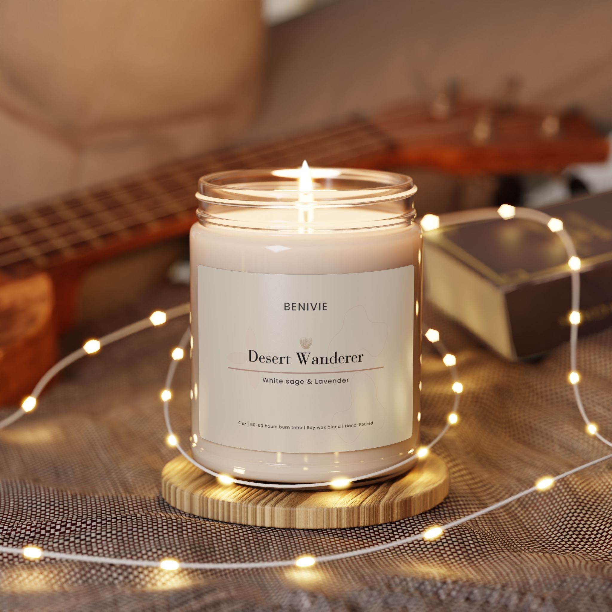 Desert Wanderer Candle | White Sage & Lavender | Bohemian Home Decor | Benivie