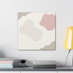 Abstract Pastel Shapes Canvas Art — Minimal Organic Wall Decor