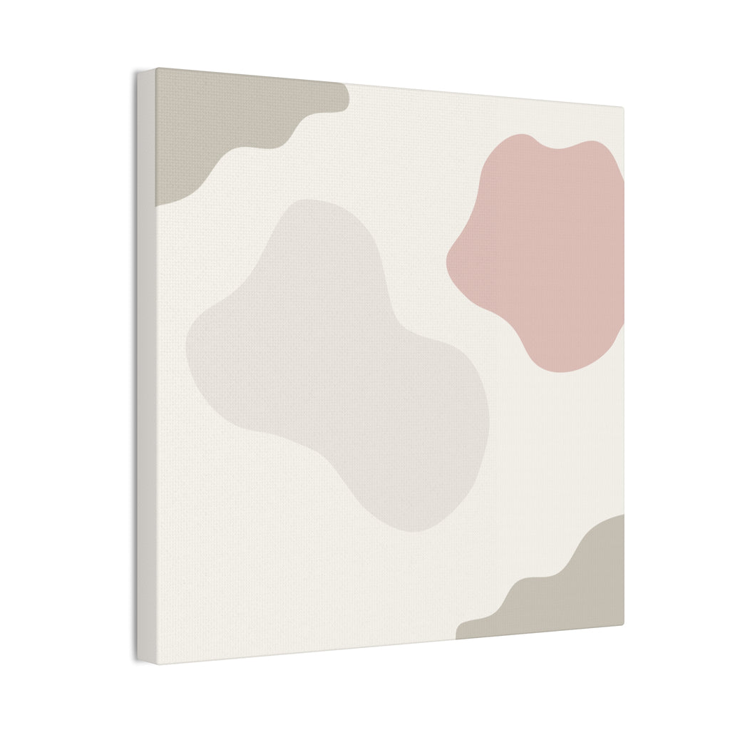 Abstract Pastel Shapes Canvas Art — Minimal Organic Wall Decor