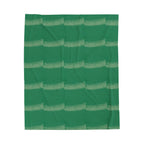 Green Striped Velveteen Plush Blanket – Soft Cozy Throw for Home & Gifts