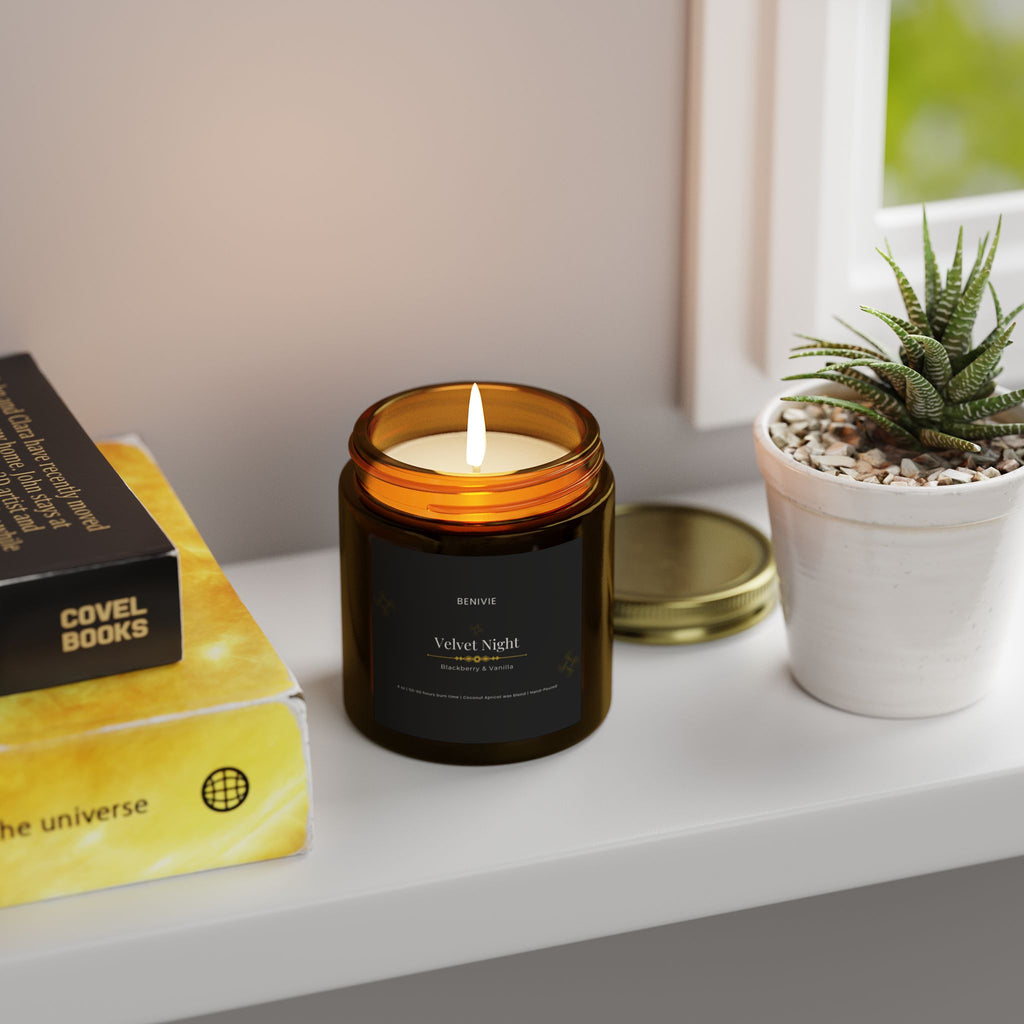 Velvet Night Candle | Blackberry Vanilla | Luxury Home Candle | Benivie