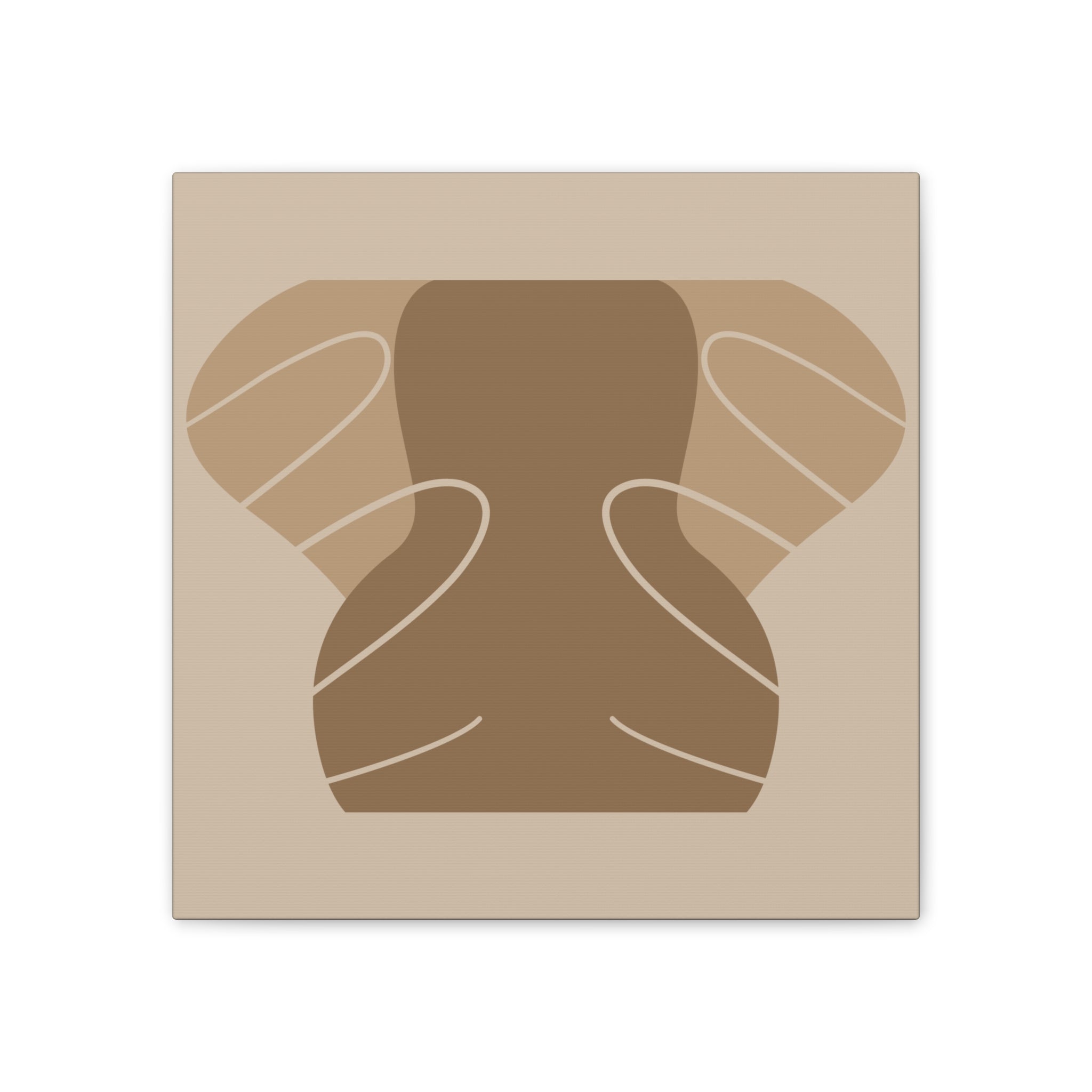 Abstract Neutral Tones Canvas Art — Minimalist Brown Wall Decor