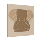 Abstract Neutral Tones Canvas Art — Minimalist Brown Wall Decor