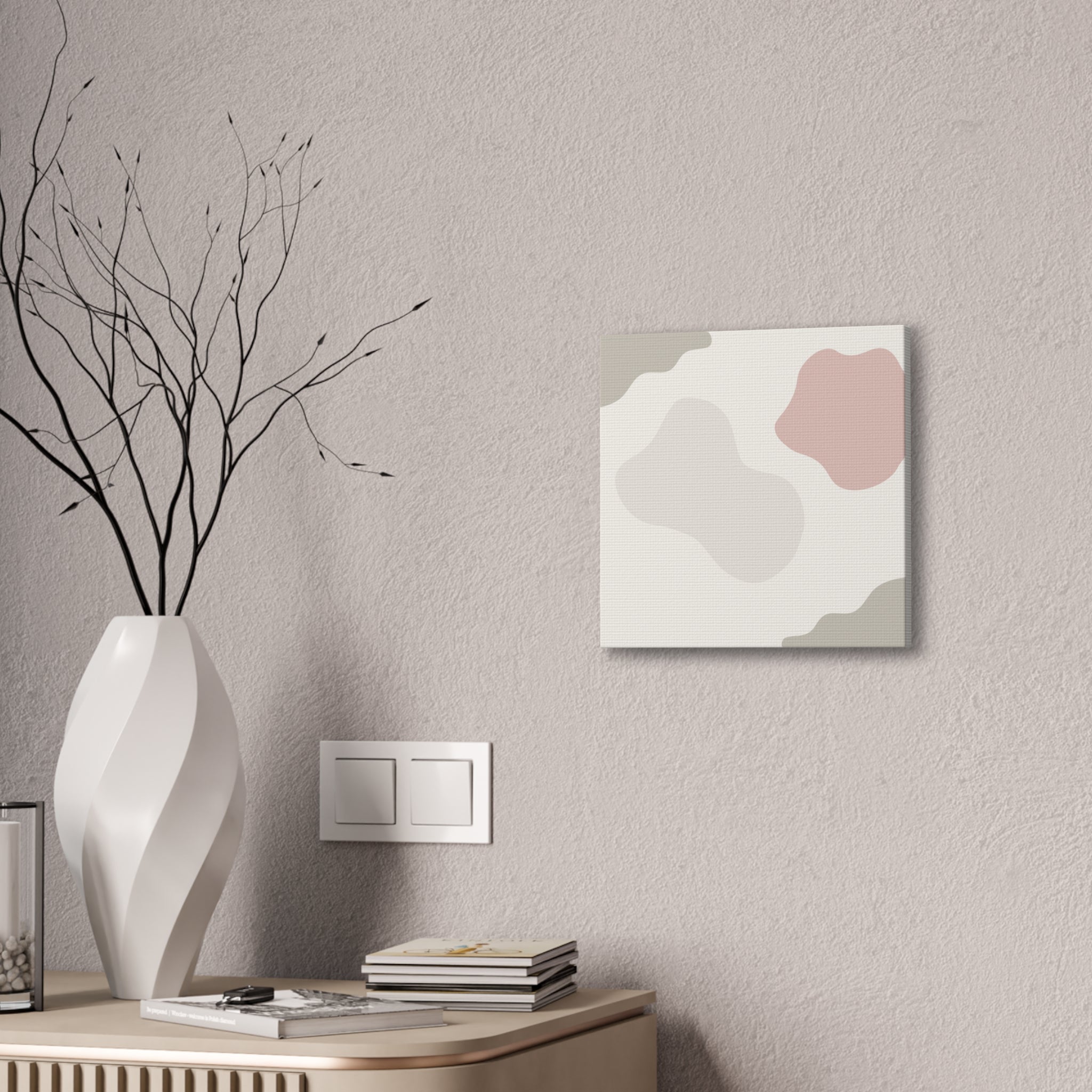 Abstract Pastel Shapes Canvas Art — Minimal Organic Wall Decor