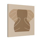 Abstract Neutral Tones Canvas Art — Minimalist Brown Wall Decor