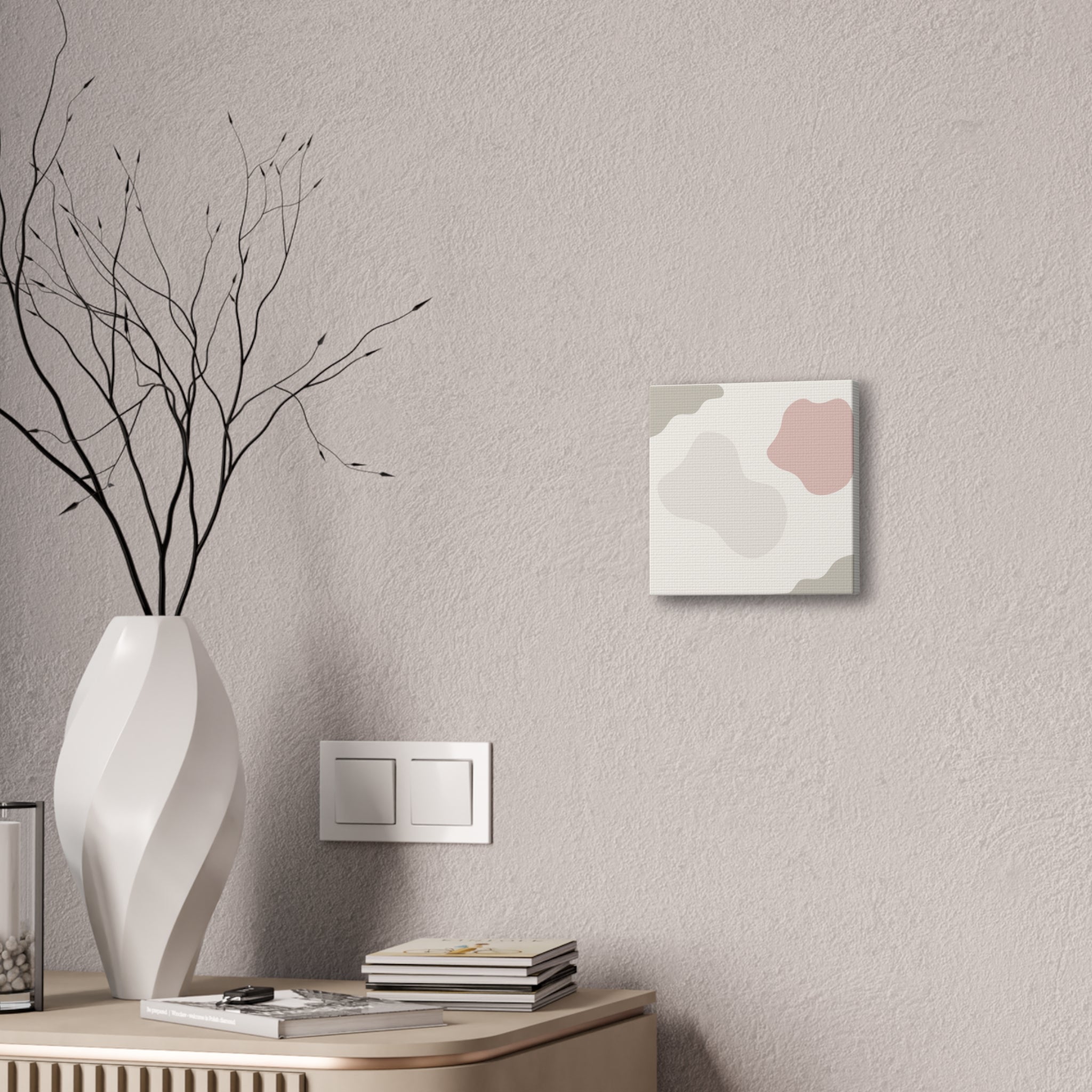 Abstract Pastel Shapes Canvas Art — Minimal Organic Wall Decor