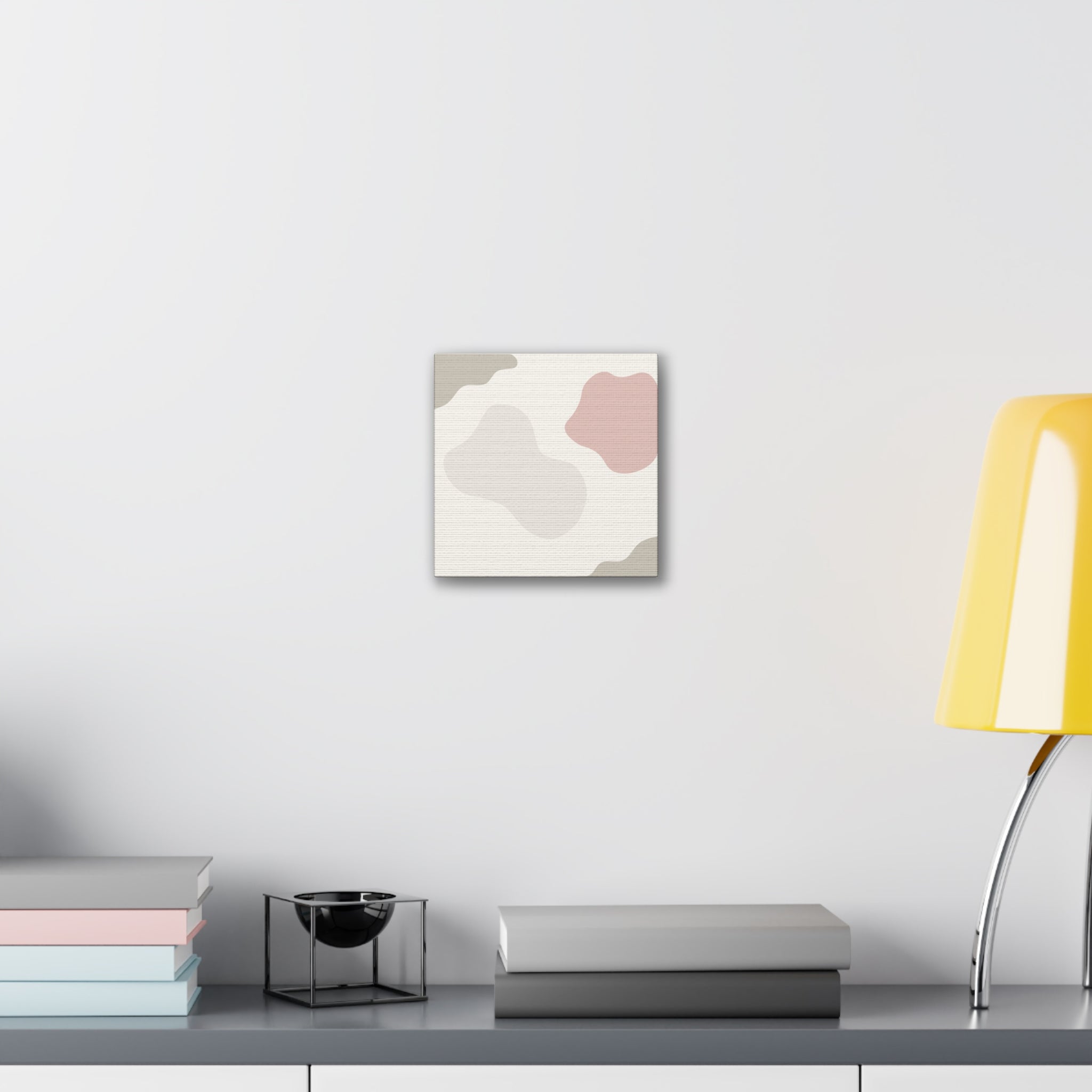 Abstract Pastel Shapes Canvas Art — Minimal Organic Wall Decor