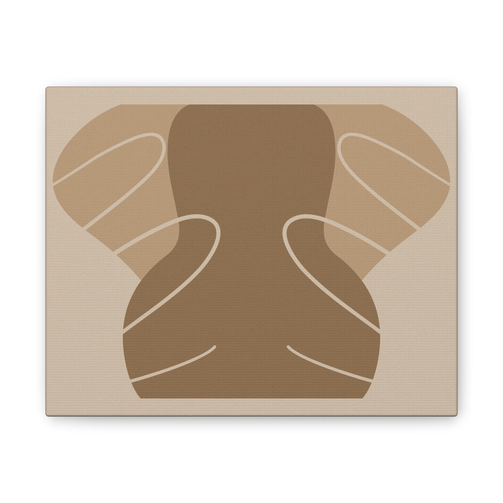 Abstract Neutral Tones Canvas Art — Minimalist Brown Wall Decor