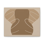 Abstract Neutral Tones Canvas Art — Minimalist Brown Wall Decor