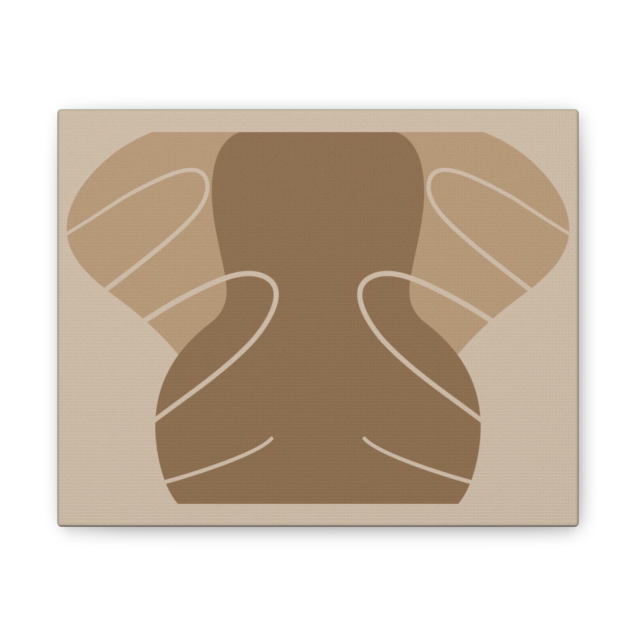 Abstract Neutral Tones Canvas Art — Minimalist Brown Wall Decor