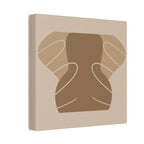 Abstract Neutral Tones Canvas Art — Minimalist Brown Wall Decor