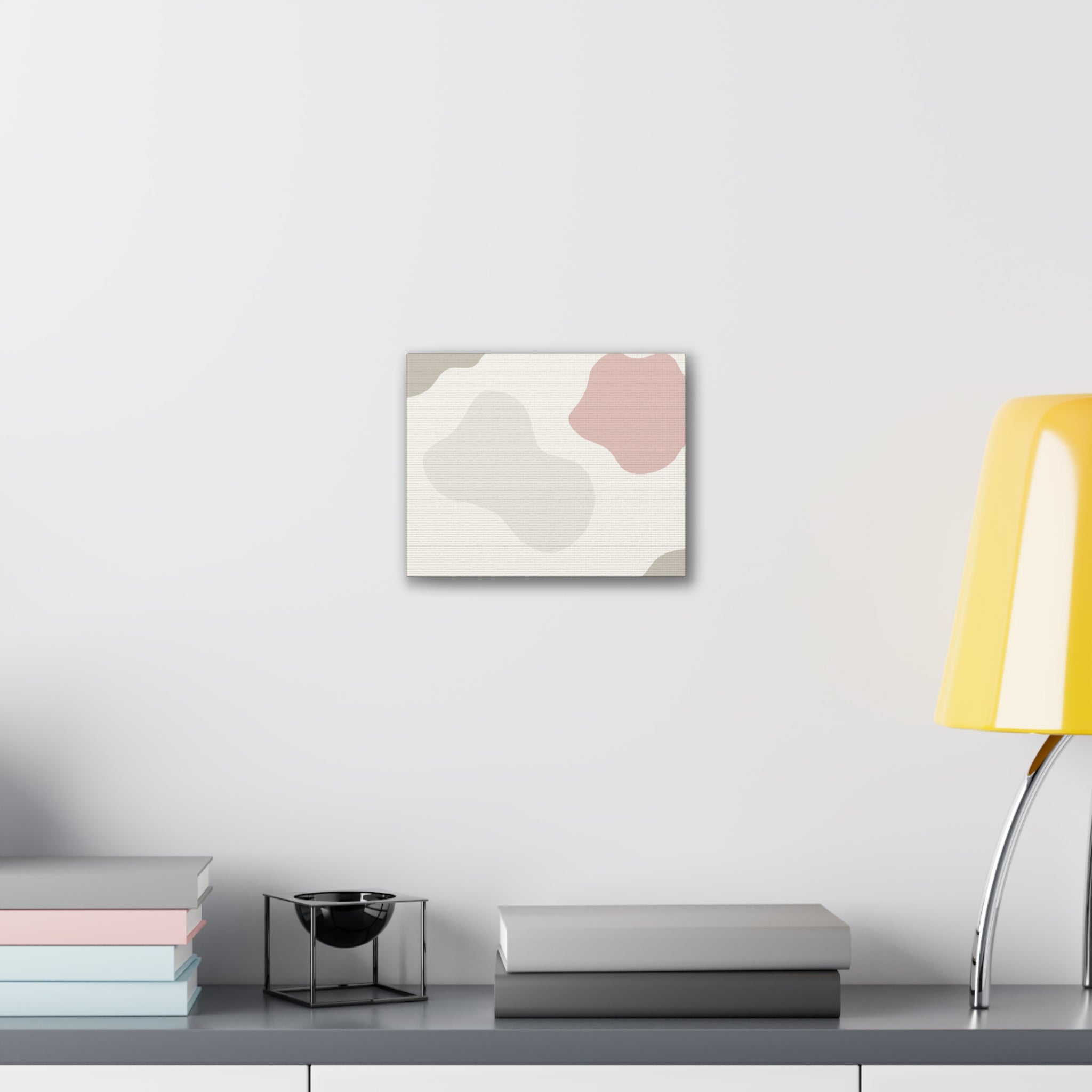Abstract Pastel Shapes Canvas Art — Minimal Organic Wall Decor