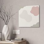 Abstract Pastel Shapes Canvas Art — Minimal Organic Wall Decor
