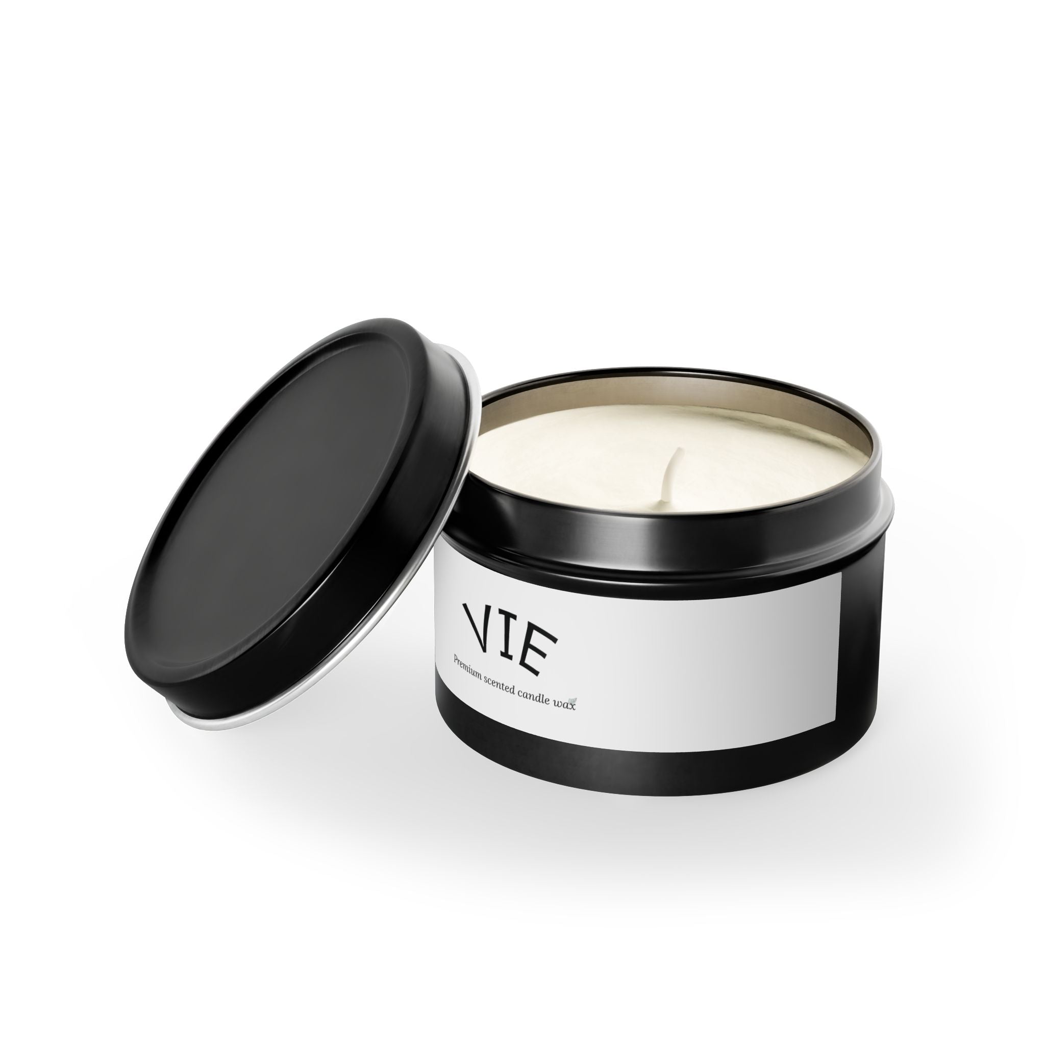 Scented ‘ VIE’ Tin Candles (4oz, 8oz)