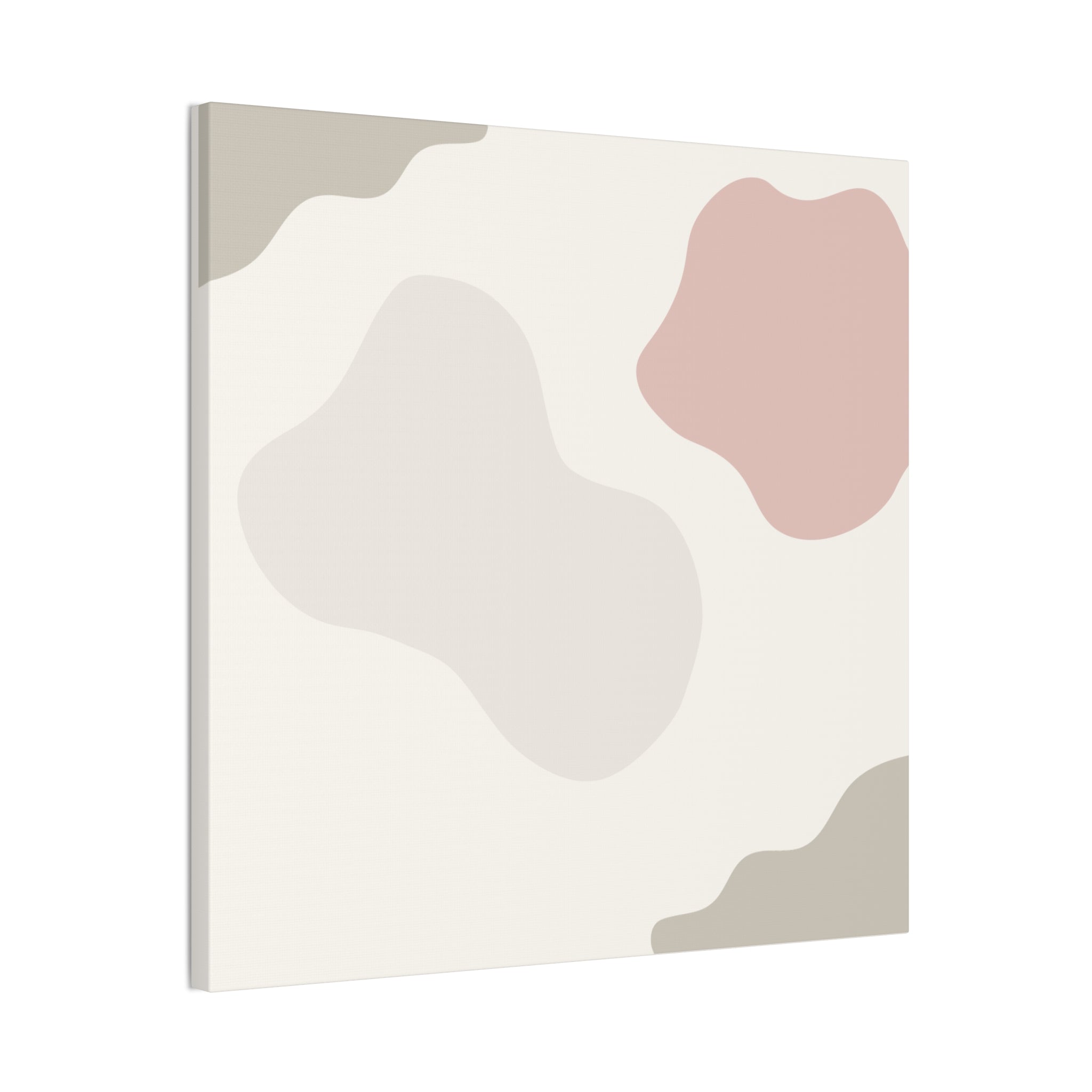 Abstract Pastel Shapes Canvas Art — Minimal Organic Wall Decor