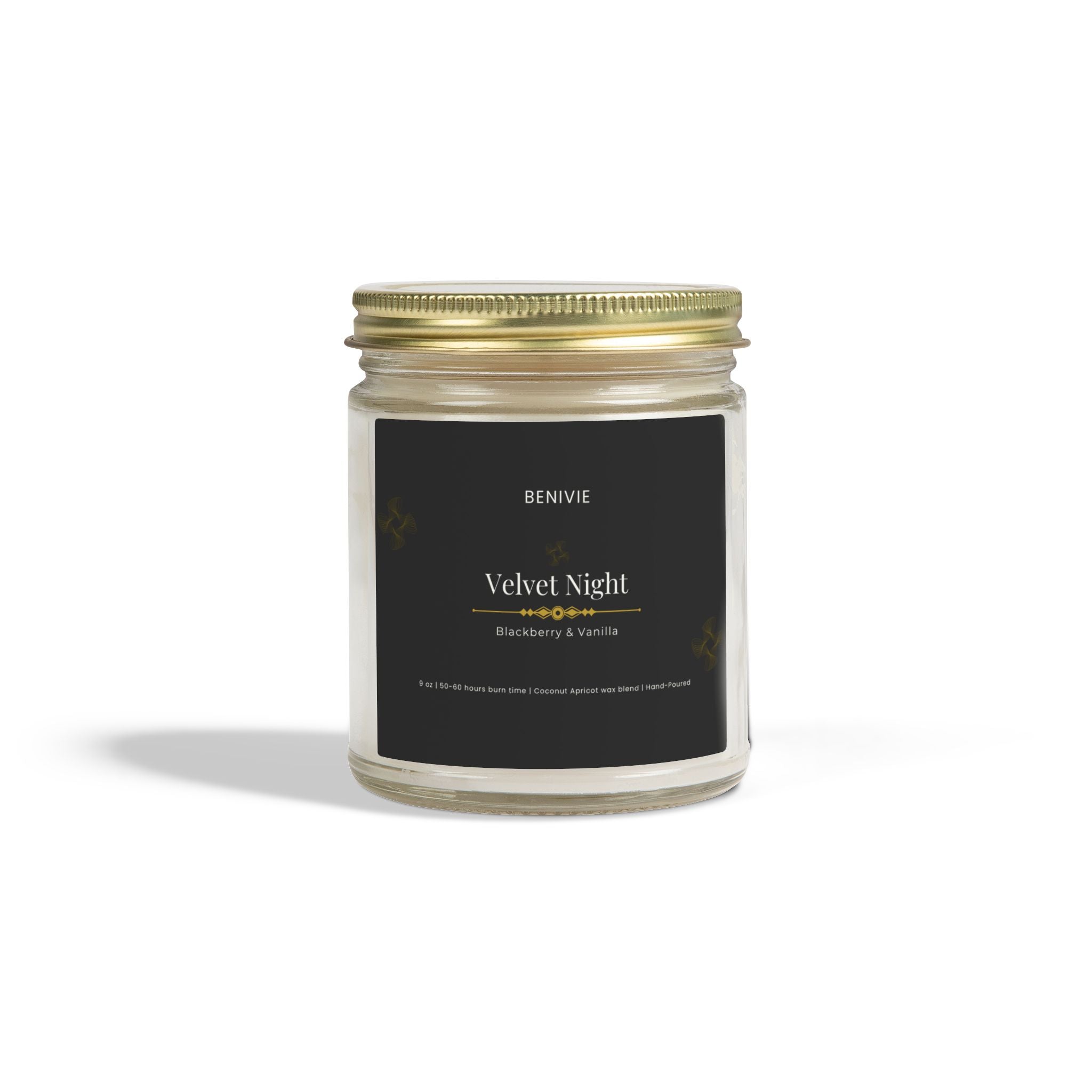 Velvet Night Candle | Blackberry Vanilla | Luxury Home Candle | Benivie